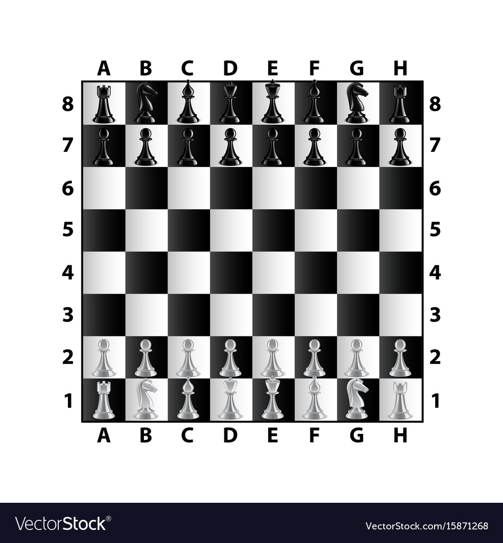 Chess board layout Royalty Free Vector Image - VectorStock