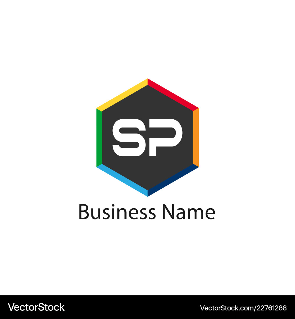 Initial letter sp logo template design Royalty Free Vector