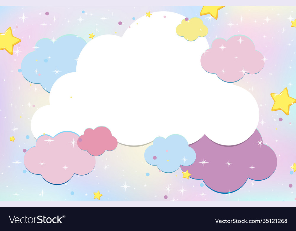 Magic fairy tale pastel sky background Royalty Free Vector