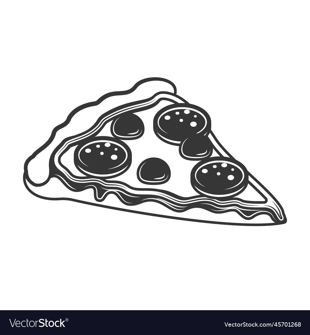 Slice of pizza Royalty Free Vector Image - VectorStock