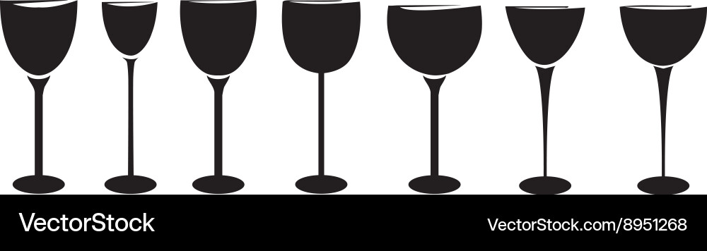 Wine glasses Royalty Free Vector Image - VectorStock