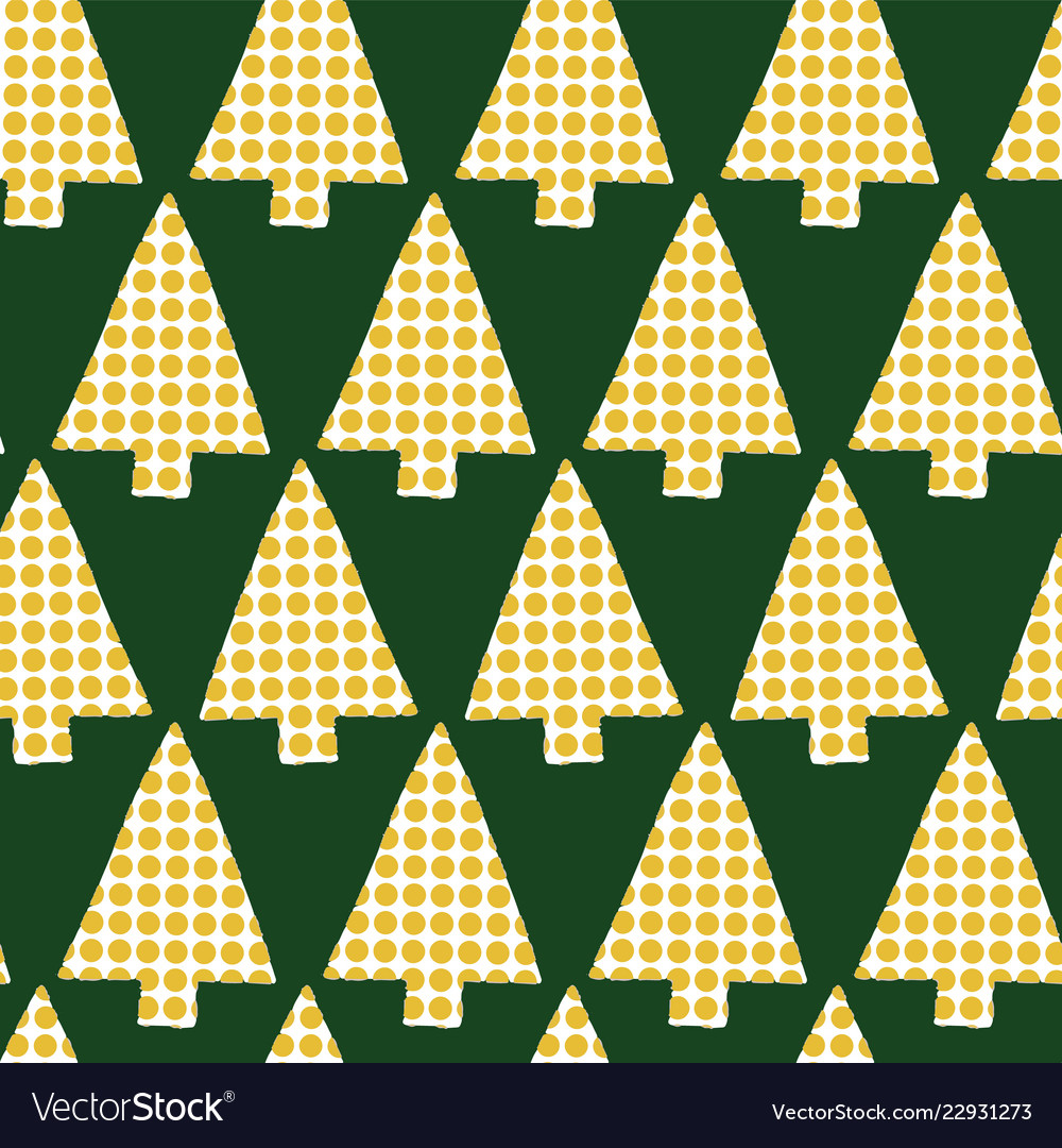 Christmas tree in rows seamless pattern Royalty Free Vector