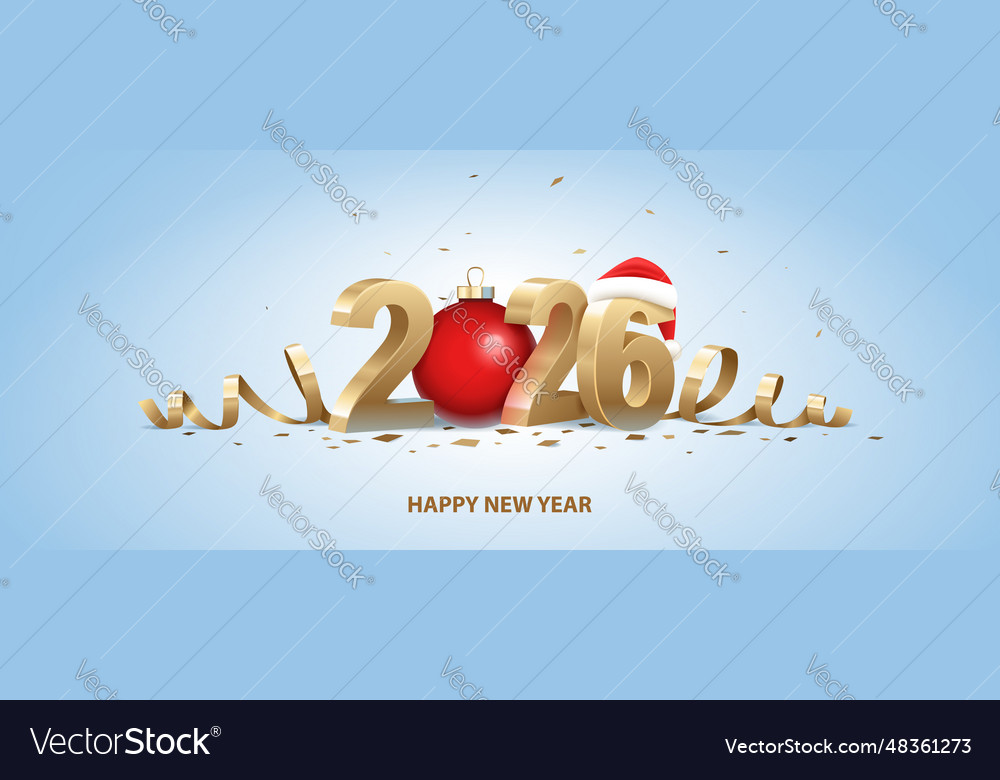  Happy new year 2026 Royalty Free Vector Image - VectorStock Bildidee 
