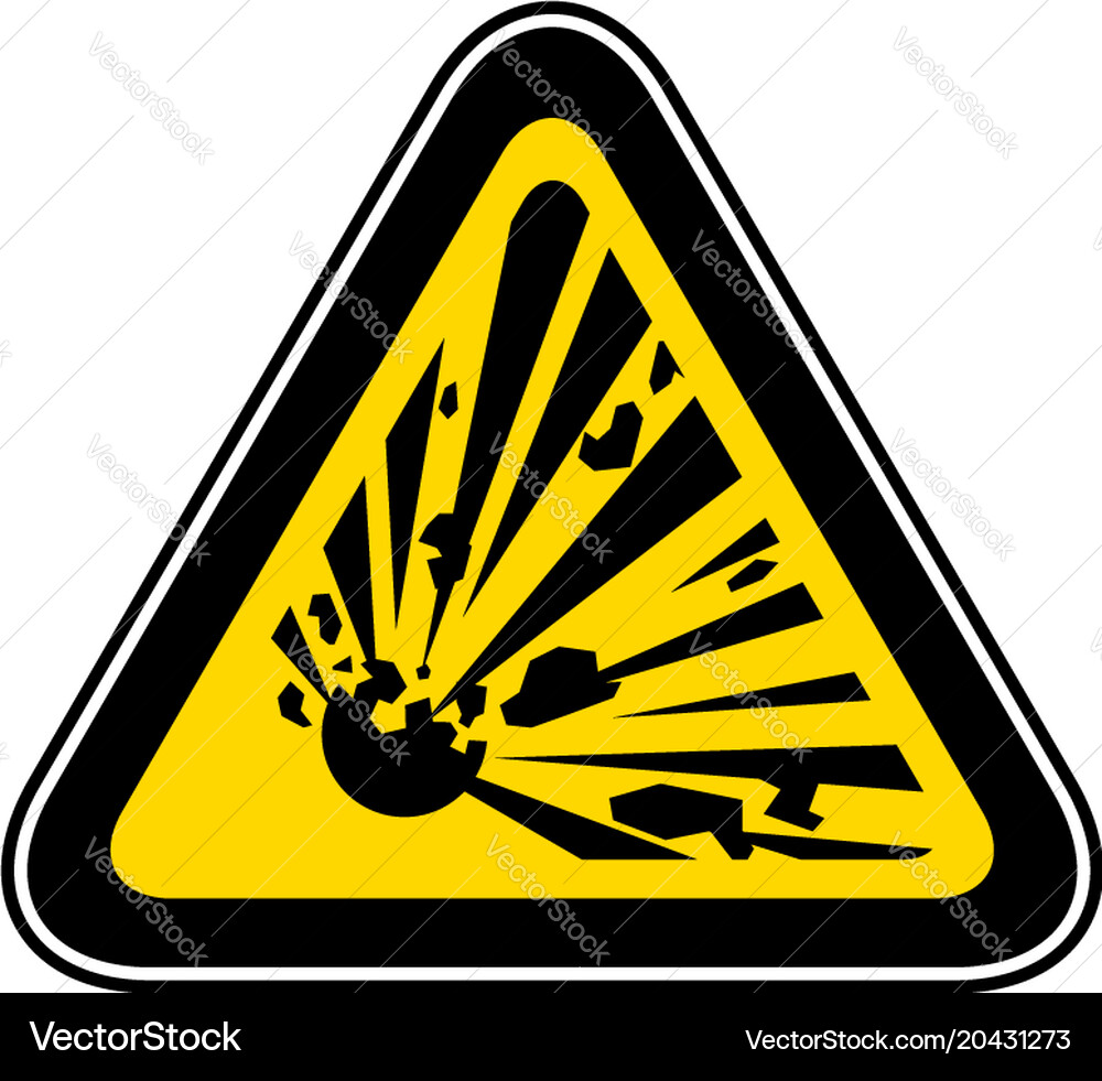 Triangular warning hazard symbol Royalty Free Vector Image