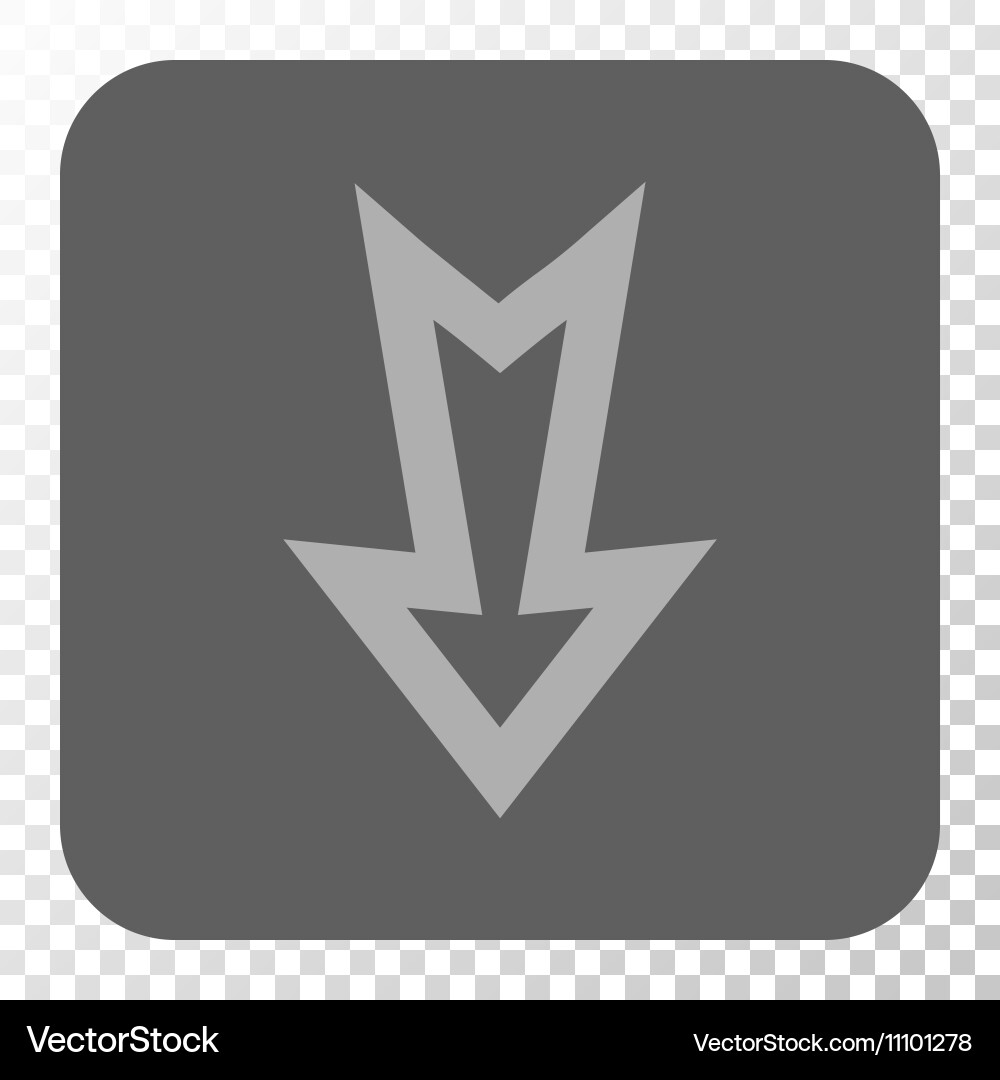 Arrow down rounded square button Royalty Free Vector Image