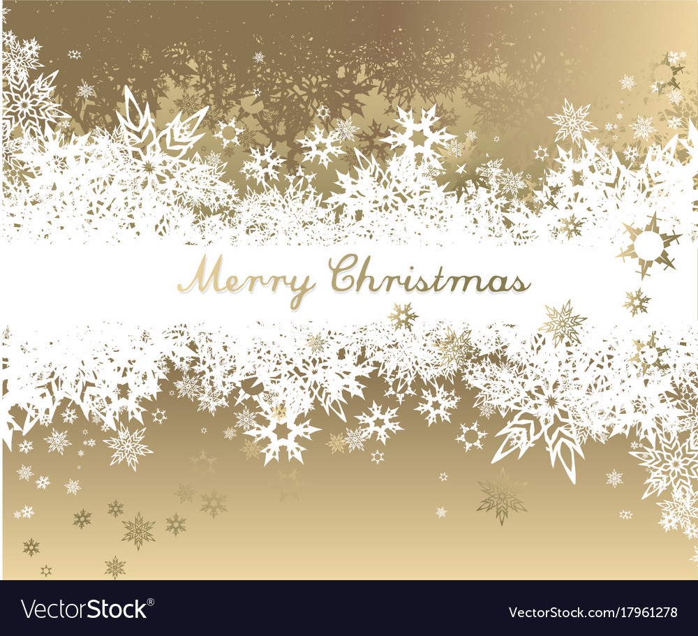 Christmas background with golden - white Vector Image