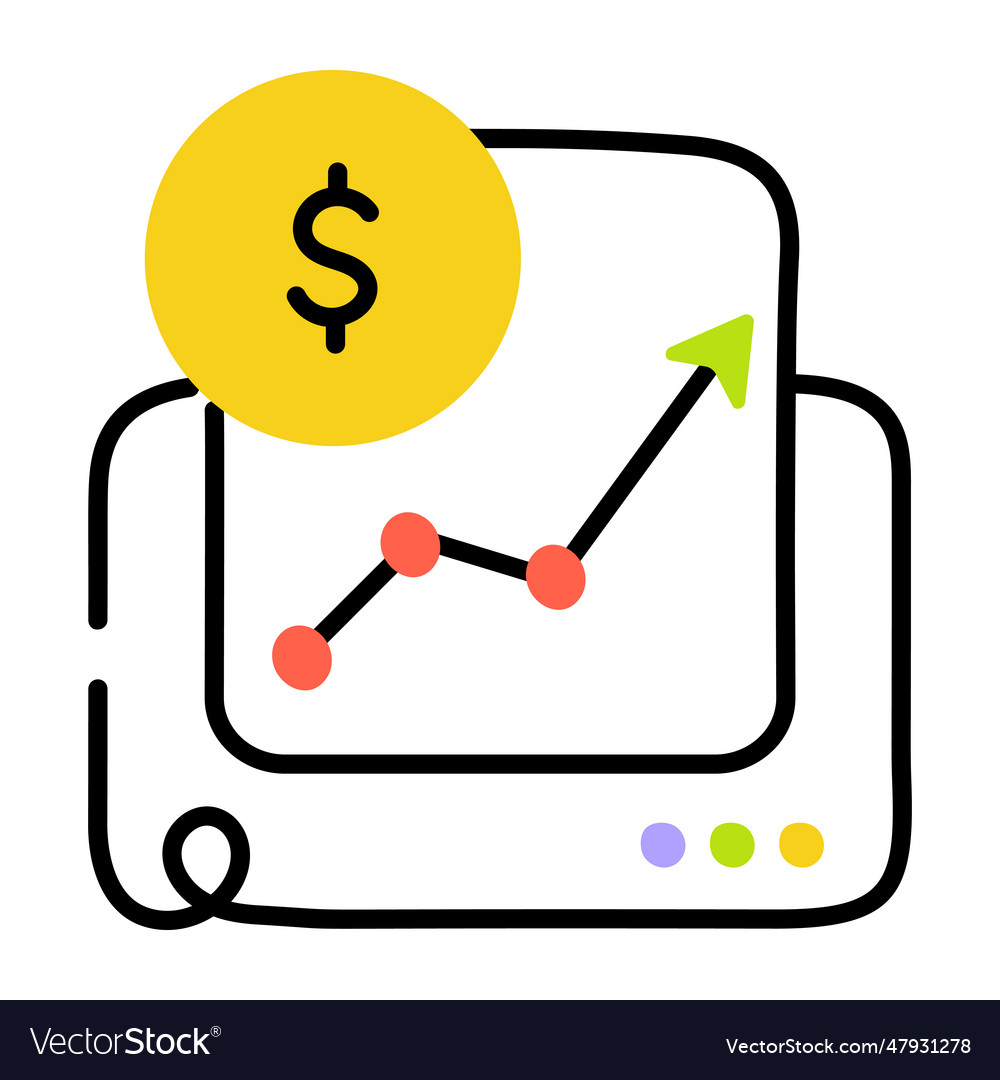 Financial statistics Royalty Free Vector Image