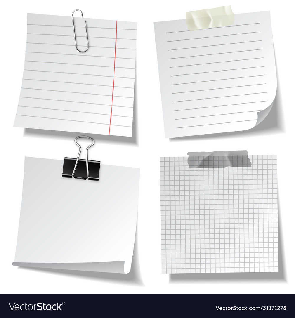 white lined post it notes