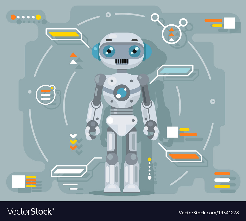 Robot Android Artificial Intelligence Futuristic Vector Image