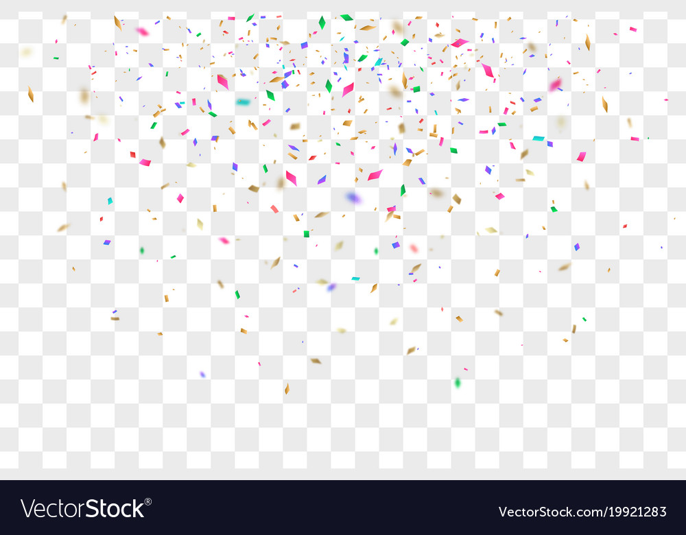 Colorful Falling Confetti Pieces And Strips Vector Image 9053