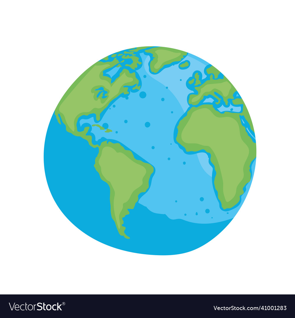 Earth planet world Royalty Free Vector Image - VectorStock