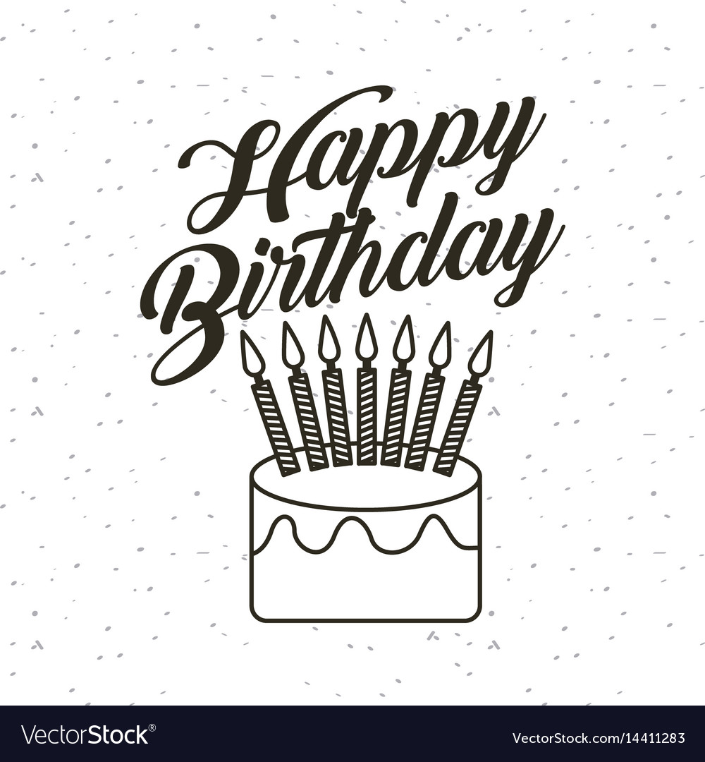 Happy birthday card Royalty Free Vector Image - VectorStock