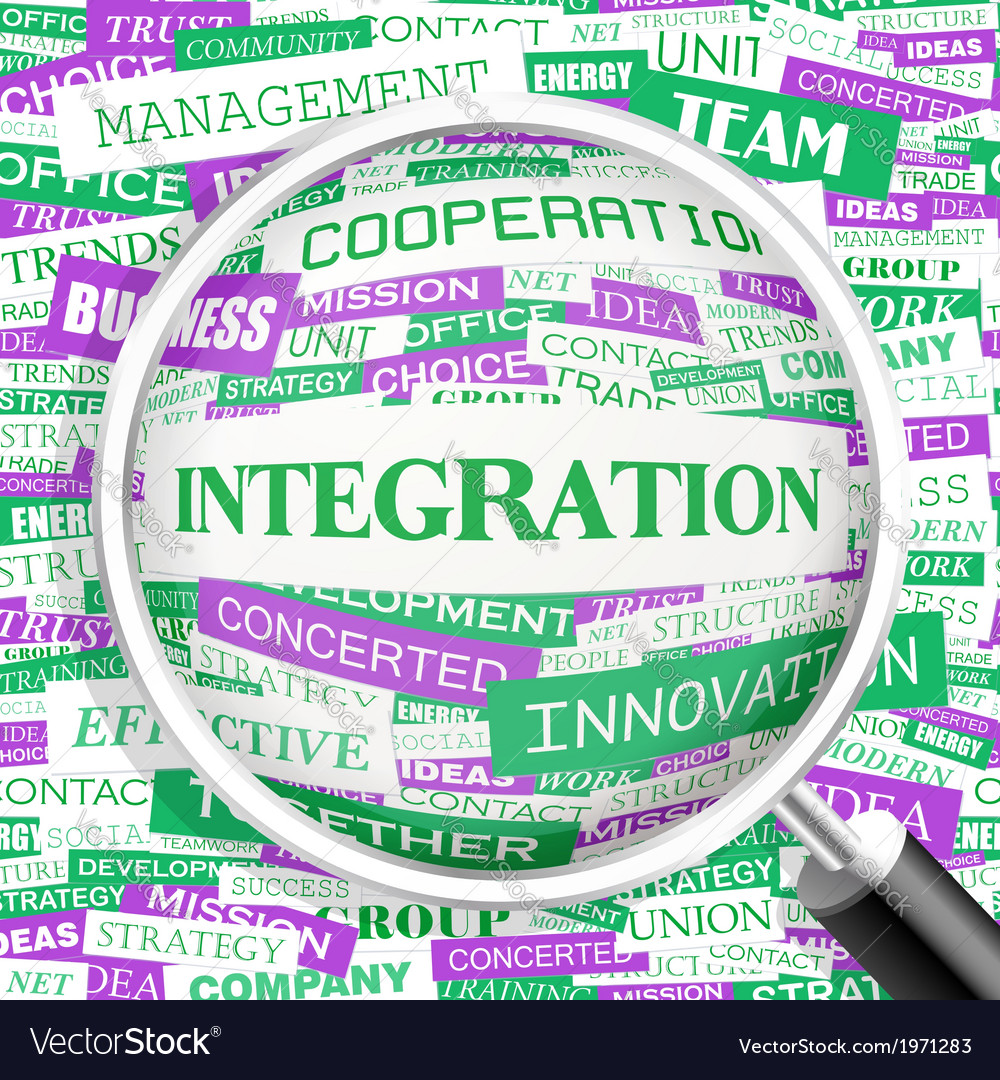 INTEGRATION Royalty Free Vector Image - VectorStock