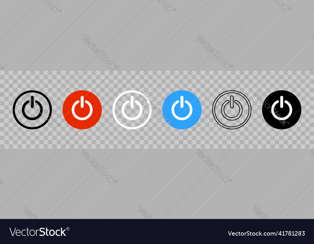 Power button start and off icon switch Royalty Free Vector