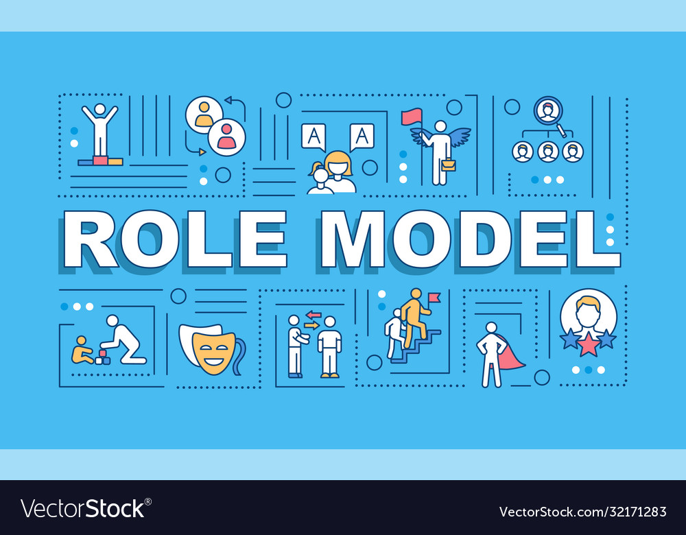 role-model-word-concepts-banner-royalty-free-vector-image