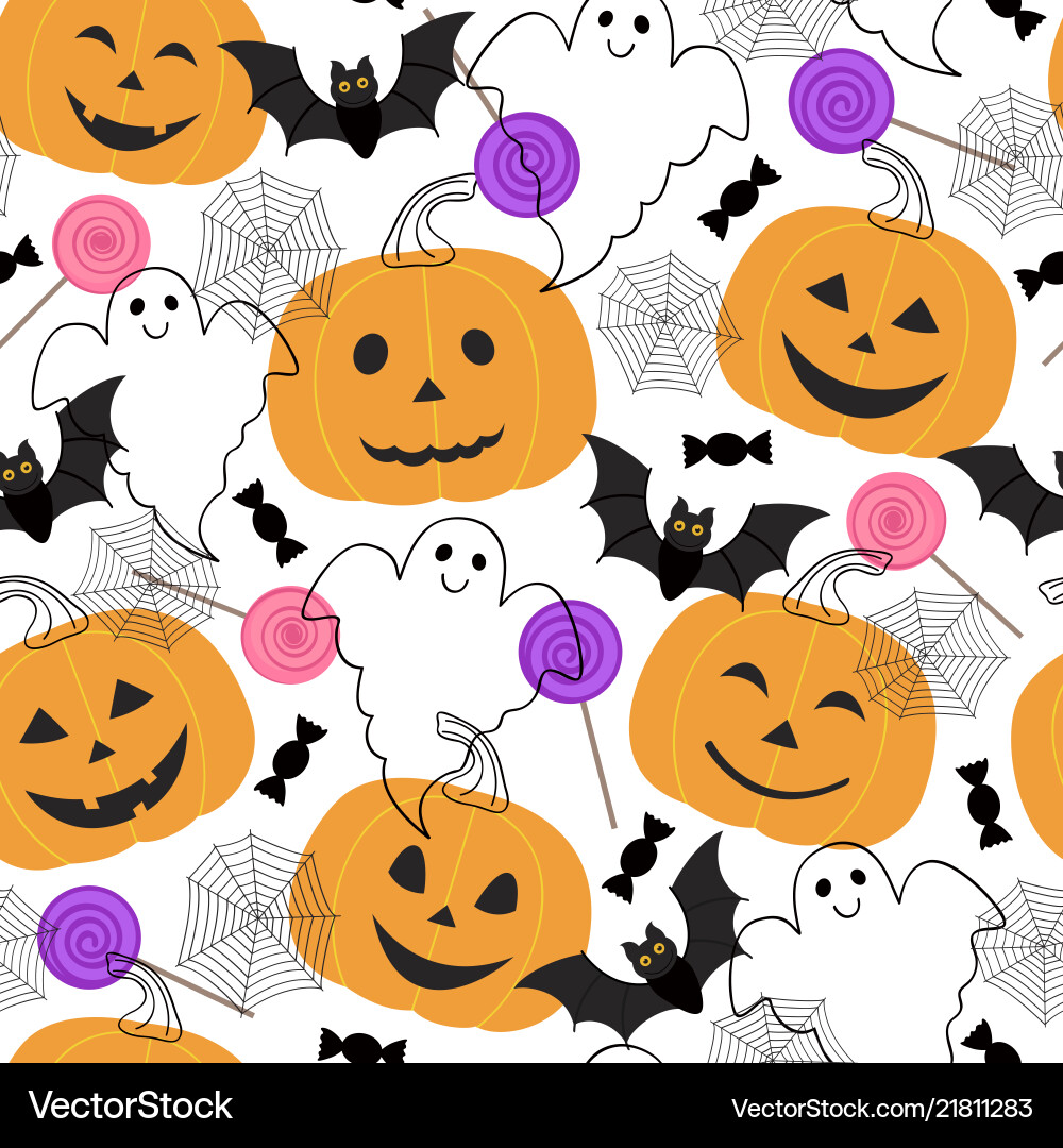 Seamless halloween pattern Royalty Free Vector Image
