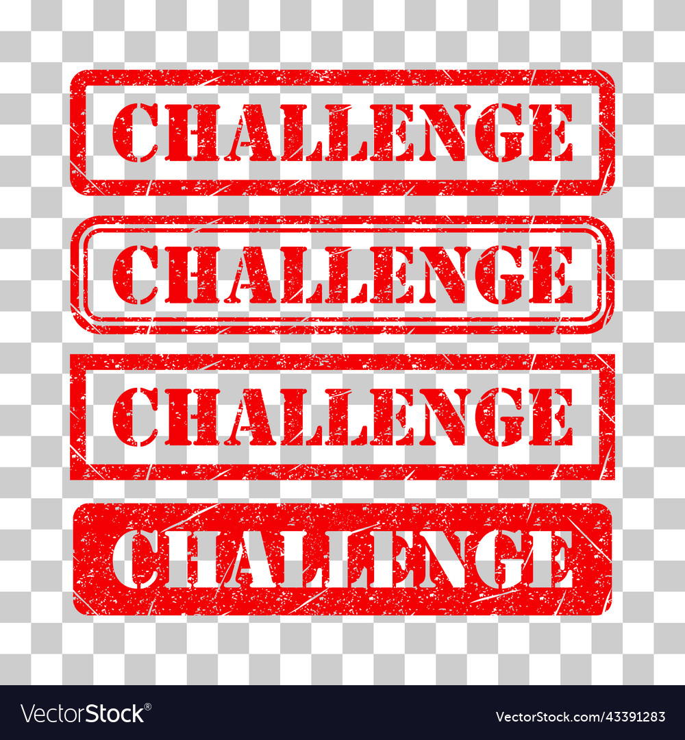 Set of challenge stamp symbol label sticker sign Vector Image