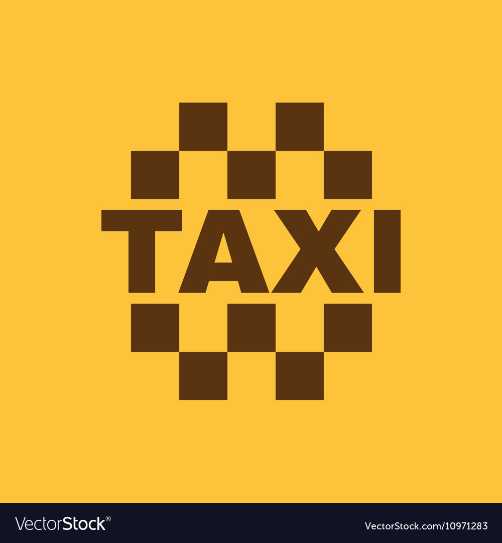 Taxi Icon Cab And Taxicab Symbol Flat Royalty Free Vector