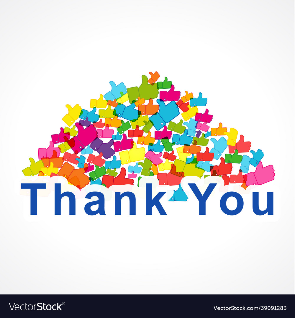 Thanks for internet followers Royalty Free Vector Image