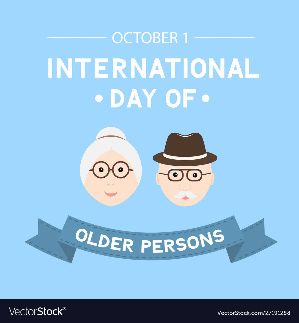 International Day Older Persons Banner Easy To Vector Image