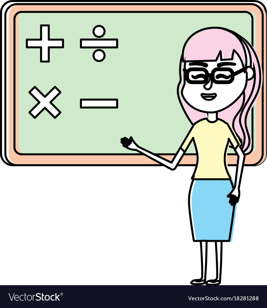 Woman teacher teaching to the student Royalty Free Vector