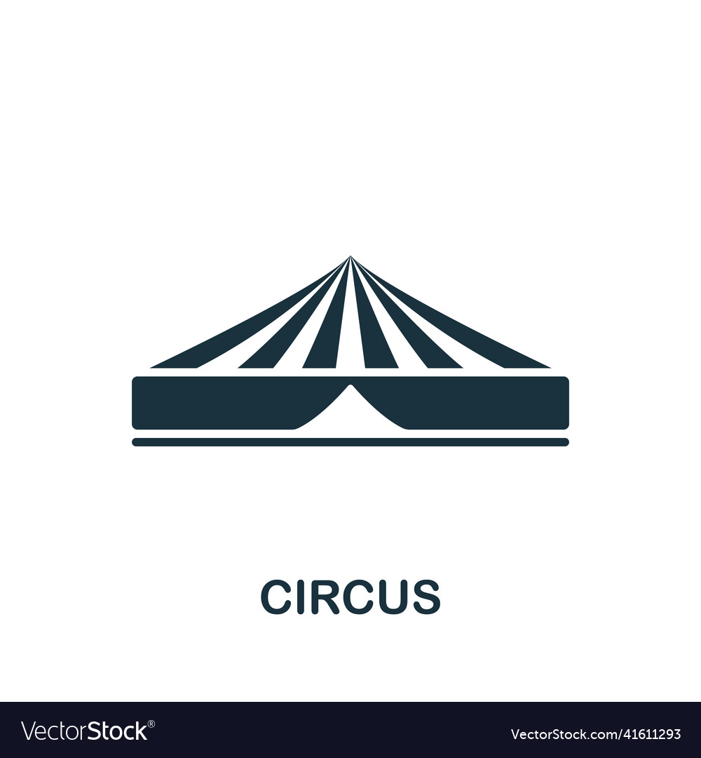 Circus icon monochrome simple for templates Vector Image