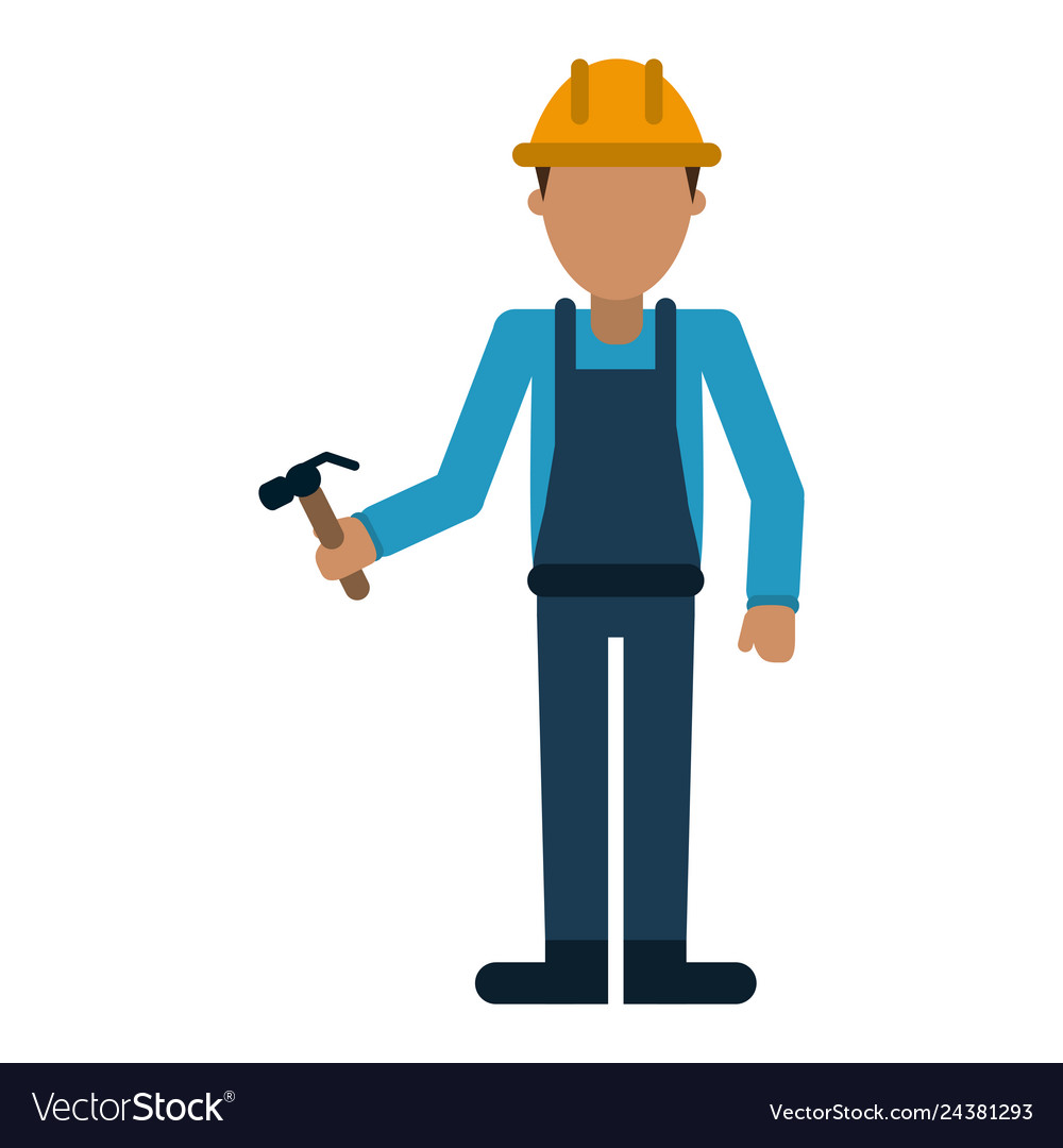 Construction worker avatar Royalty Free Vector Image