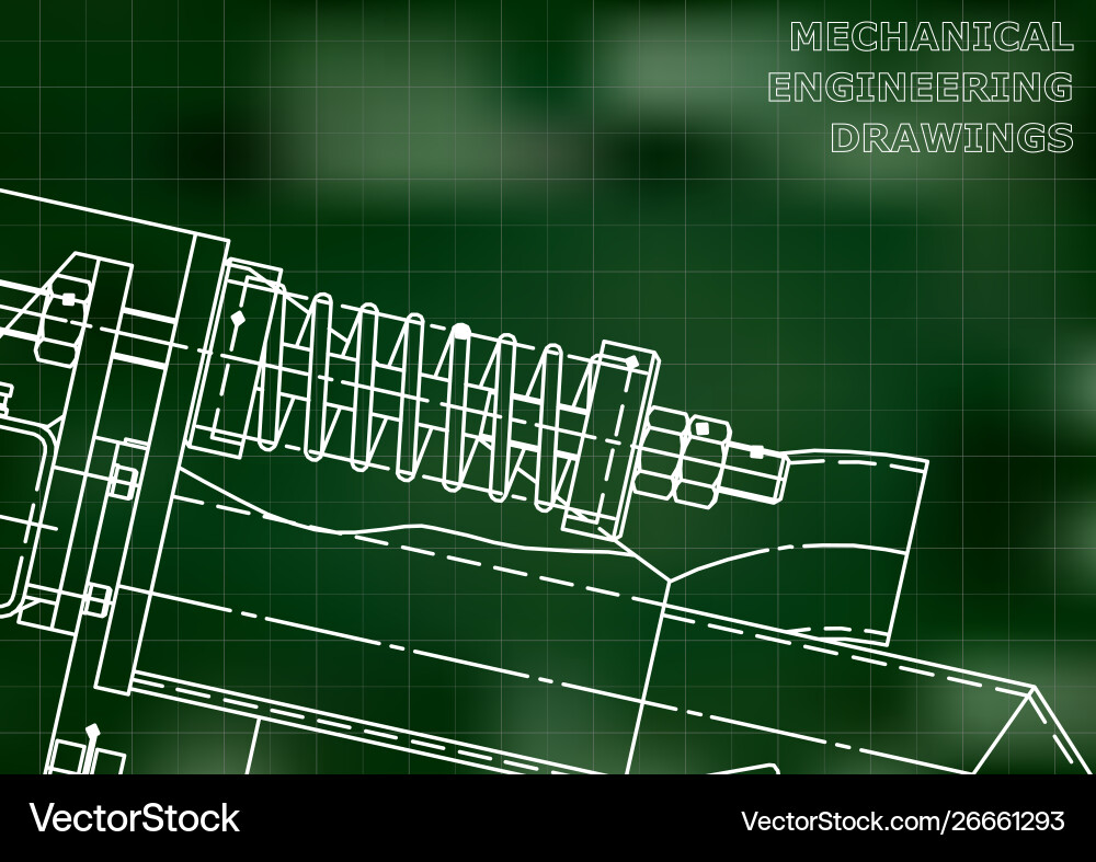 Mechanical engineering drawings background Vector Image