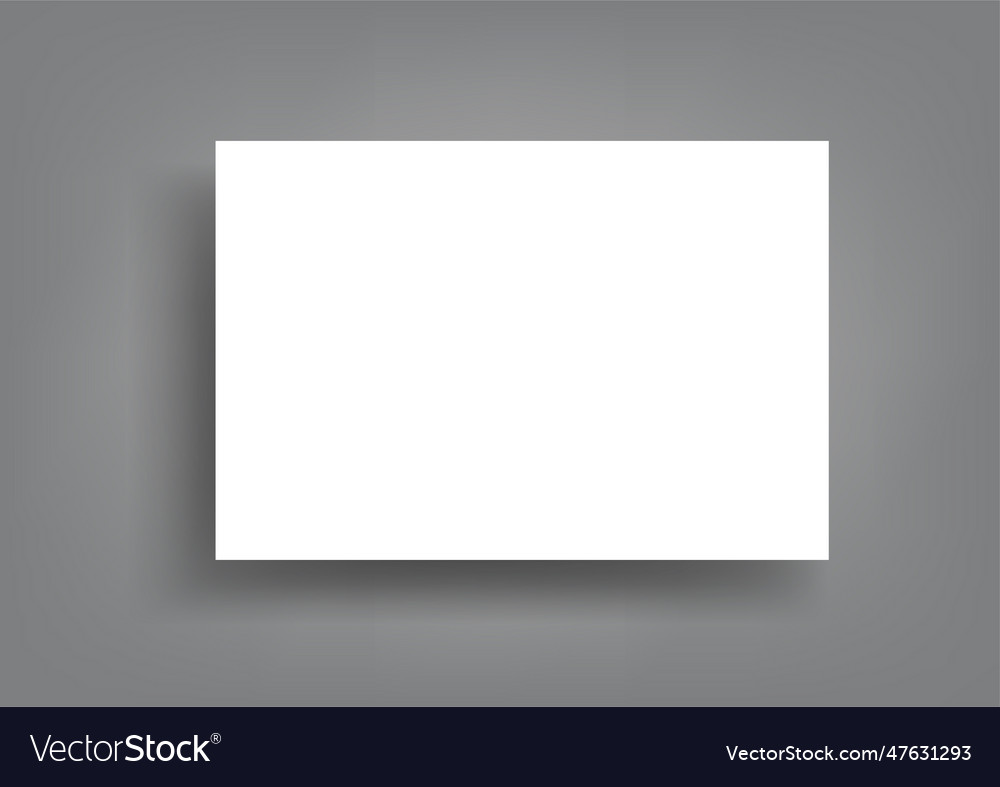 White rectangle board banner with shadow Vector Image