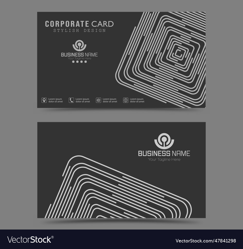 Business card double-sided card design Royalty Free Vector