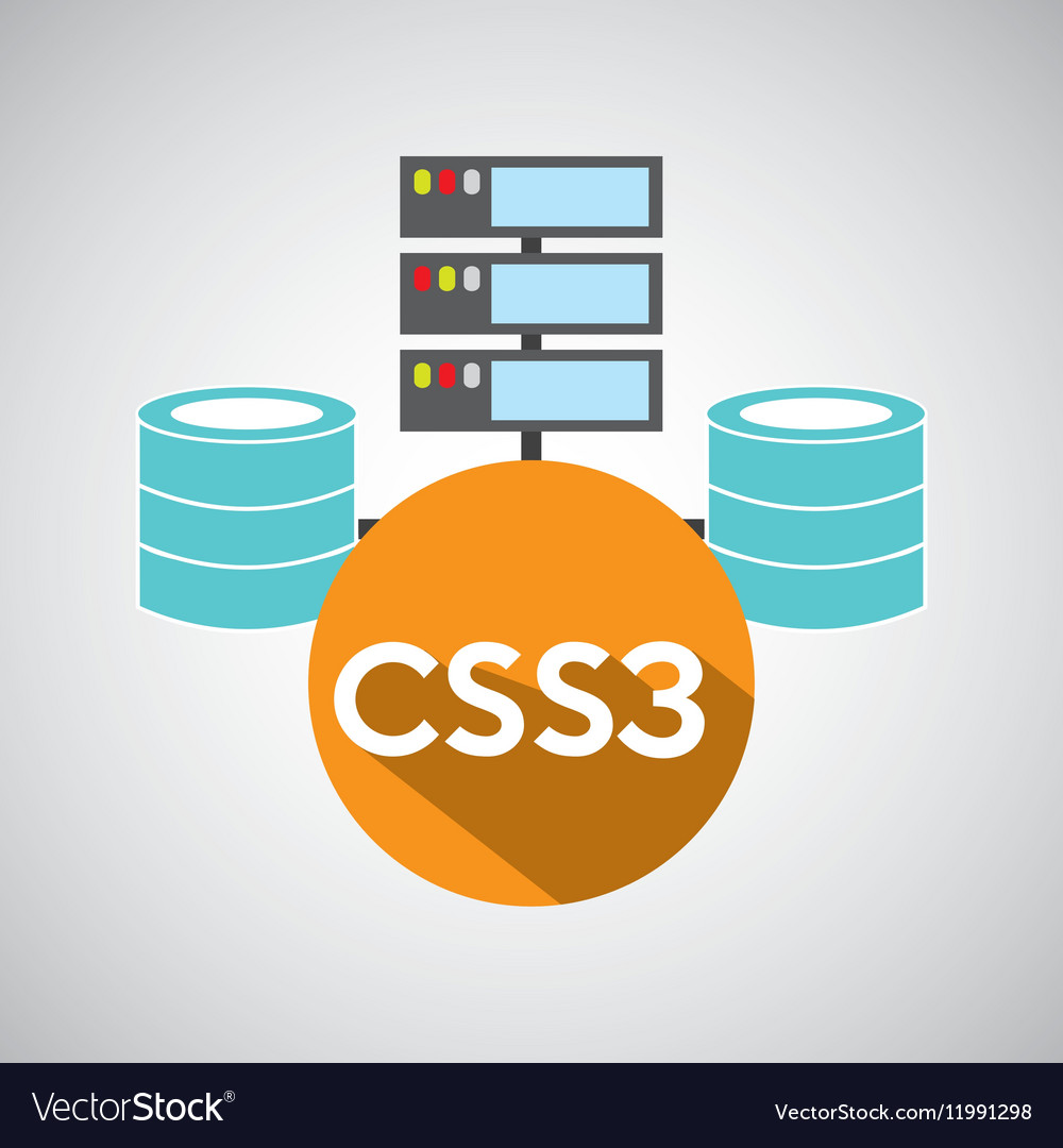 Css3 language data base storage Royalty Free Vector Image