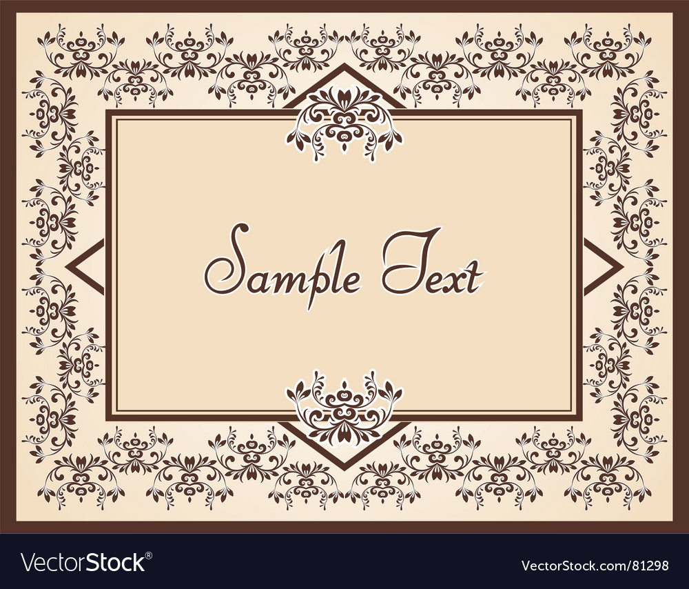 Floral frame Royalty Free Vector Image - VectorStock