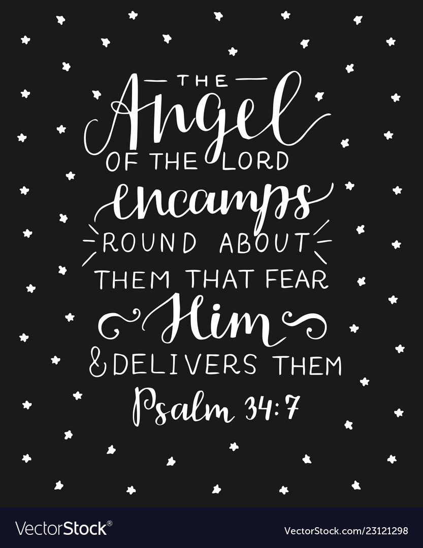 Free Printable The Angel Of The Lord Encamps Coloring Page