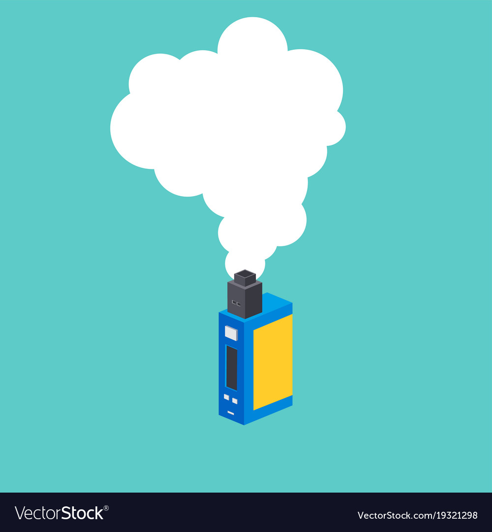 Isometric block electric cigarette personal Vector Image