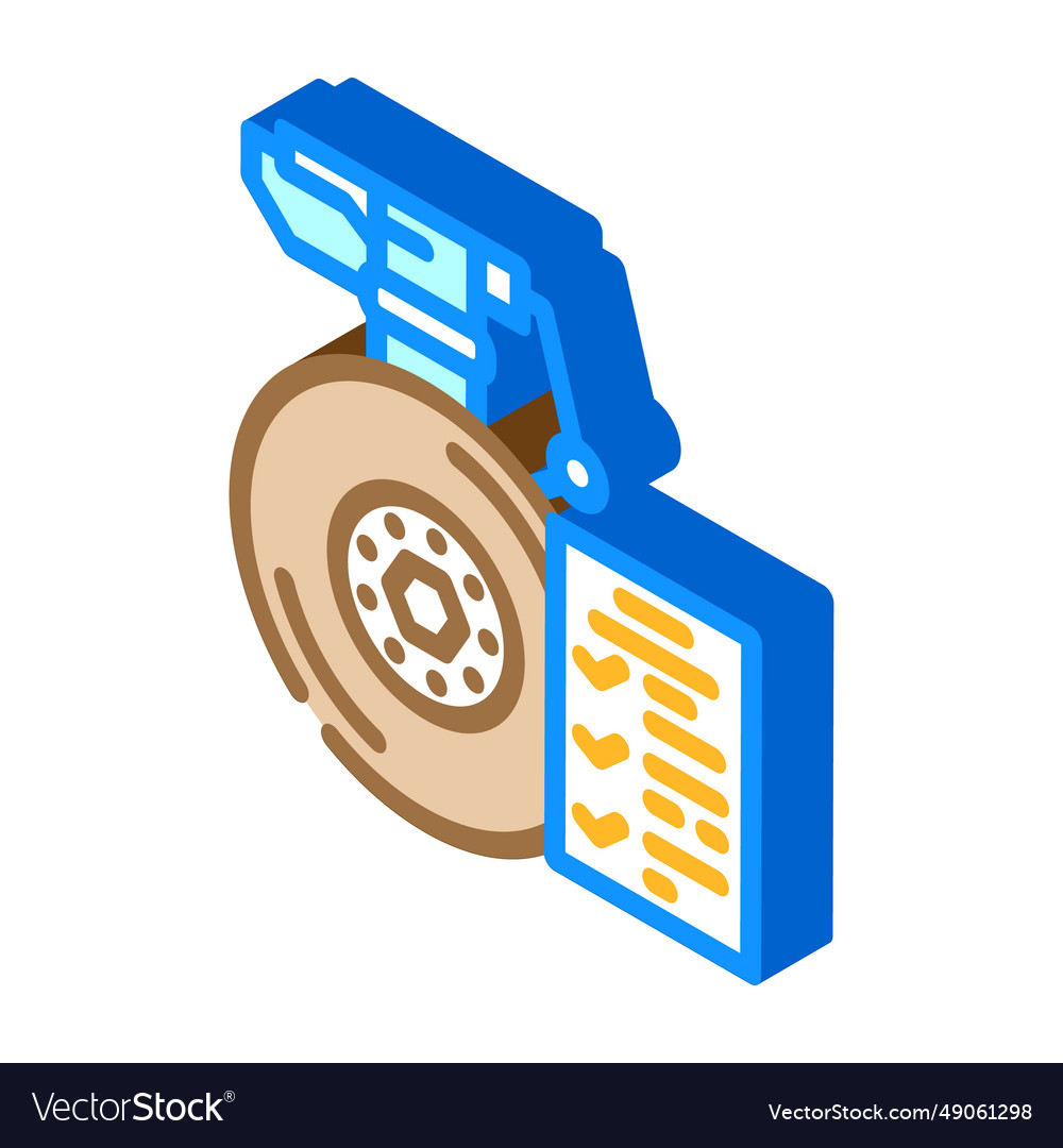 Landing gear check aircraft isometric icon Vector Image