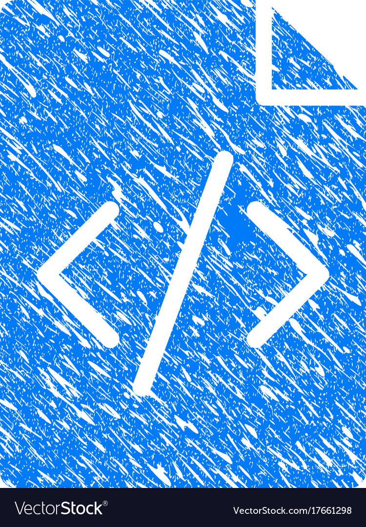 Programming script page grunge icon Royalty Free Vector
