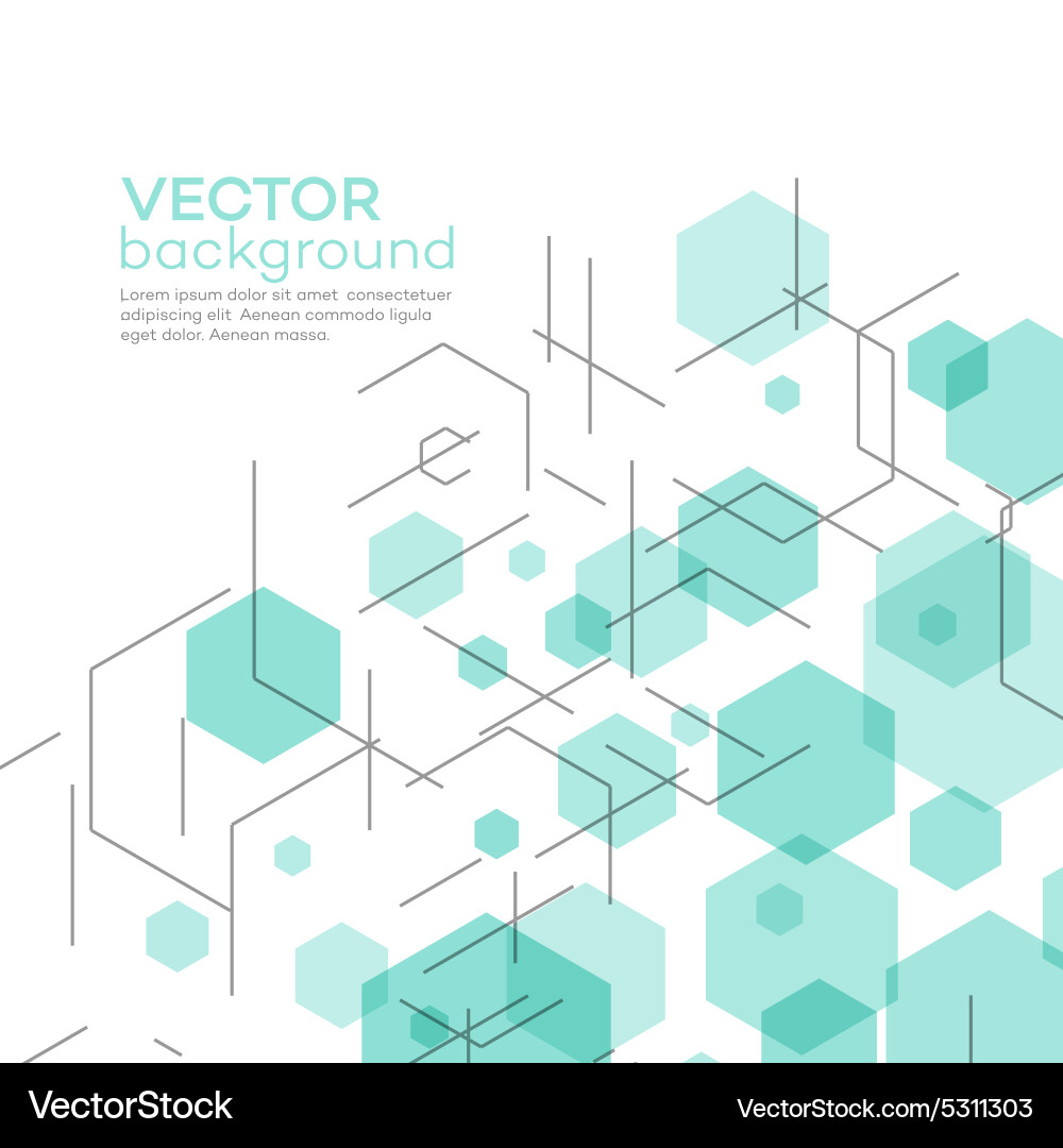 Abstract background with hexagons Royalty Free Vector Image