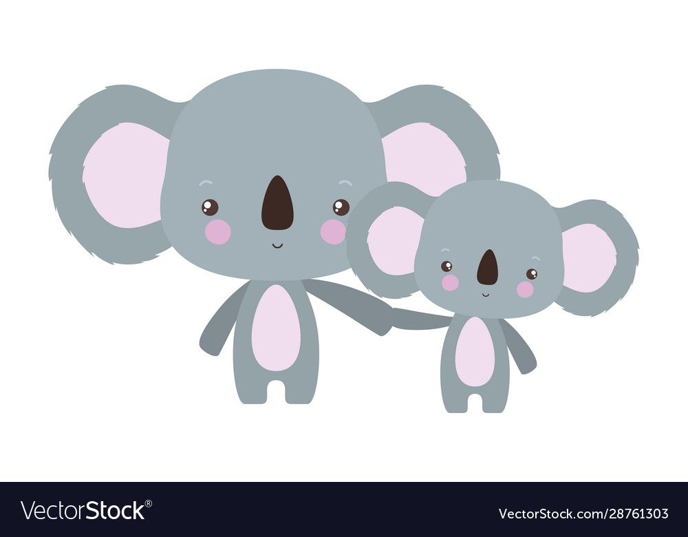 Cute koala cartoon mother and ba design Royalty Free Vector