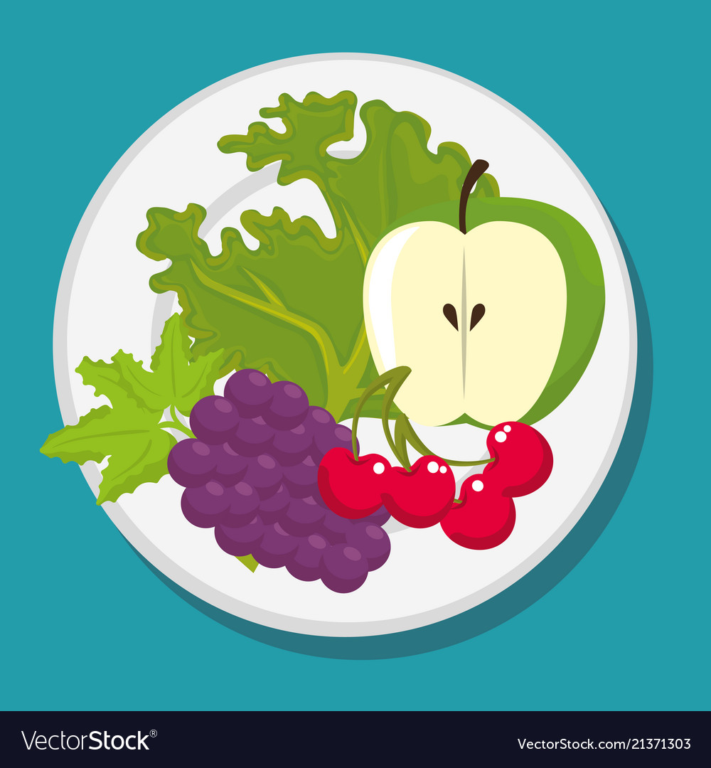 Healthy food menu icons Royalty Free Vector Image