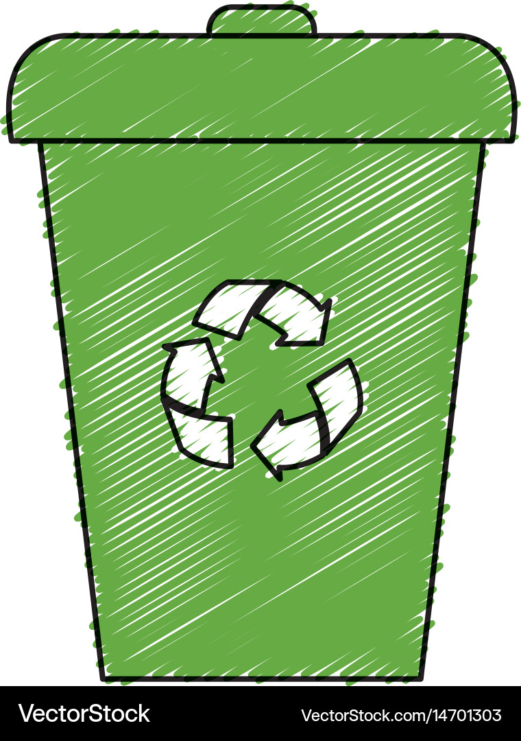 Recycle bin isolated icon Royalty Free Vector Image