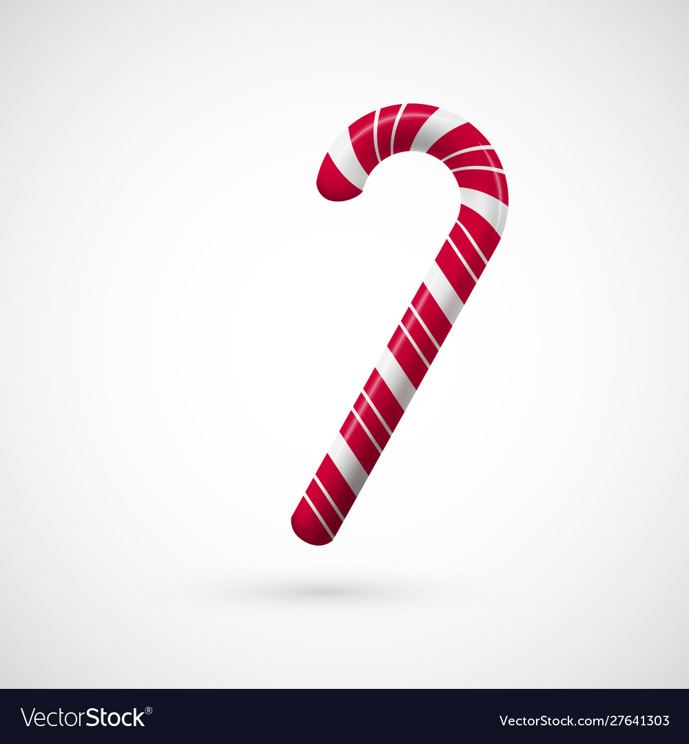Red And White Christmas Candy Realistic Sweet Vector Image