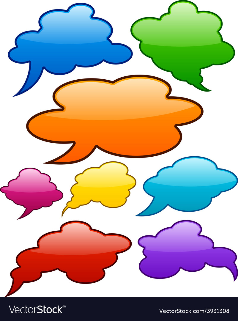 Color speech bubbles Royalty Free Vector Image