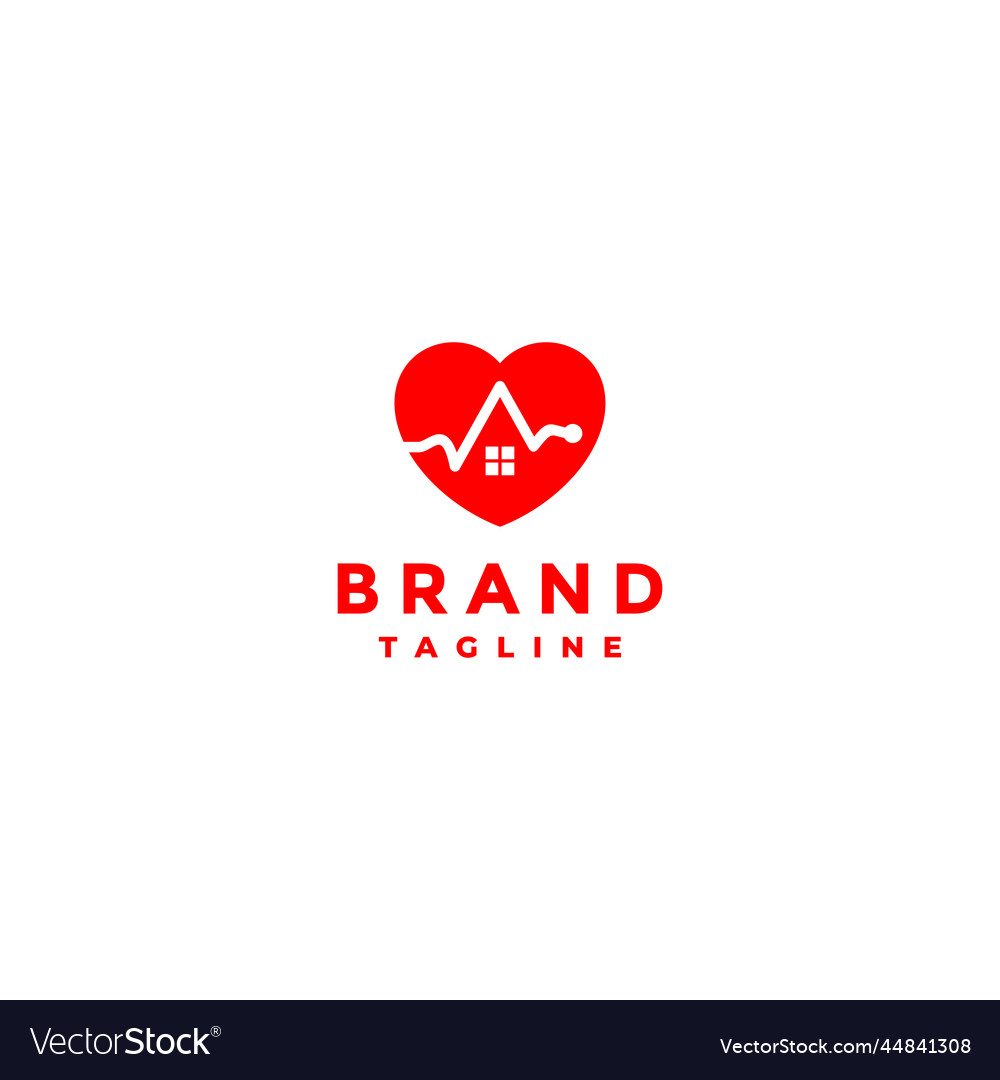 Heartbeat make home icon Royalty Free Vector Image