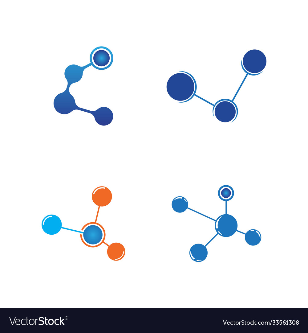 Molecule icon template Royalty Free Vector Image