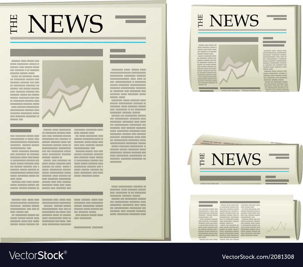 Newspaper icons Royalty Free Vector Image - VectorStock