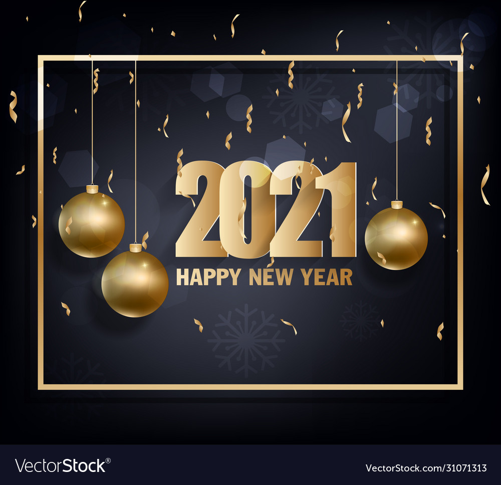 Happy New Year 2021 Royalty Free Vector Image Vectorstock Firework display colorful for holidays. vectorstock