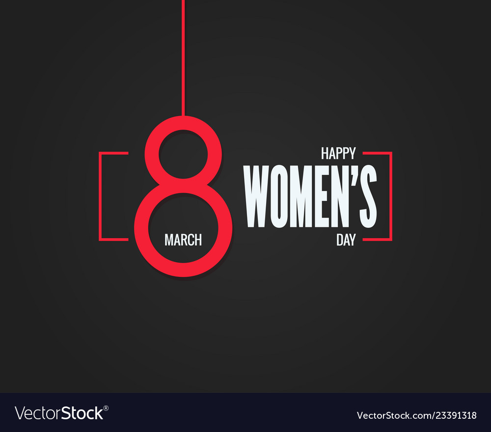 8 March Banner Womens Day 8th March Background Vector Image