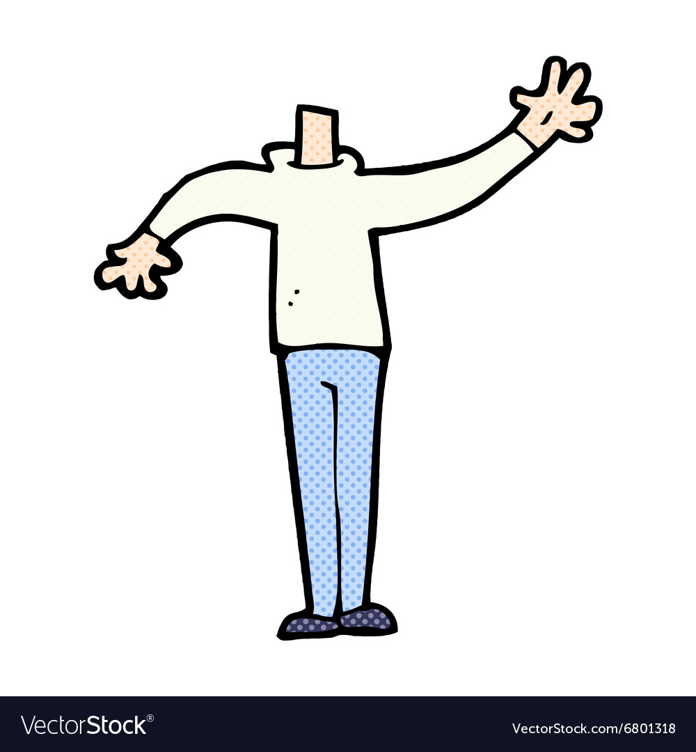 Comic cartoon male gesturing body mix and match Vector Image