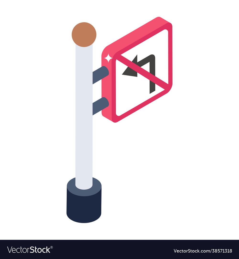 No turn Royalty Free Vector Image VectorStock