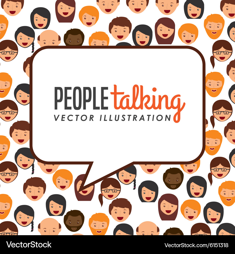 People talking Royalty Free Vector Image - VectorStock